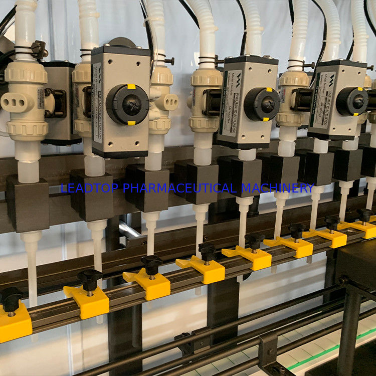 CE/GMP/SGS/BV 인증을 받은 용량 50-5000ml의 16 노즐 회전 액체 병 채울기